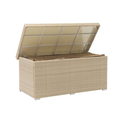 Nutmeg Rattan Large Cushion Box with Linergarden