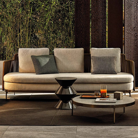 Lounge chairs with rattan furniture garden