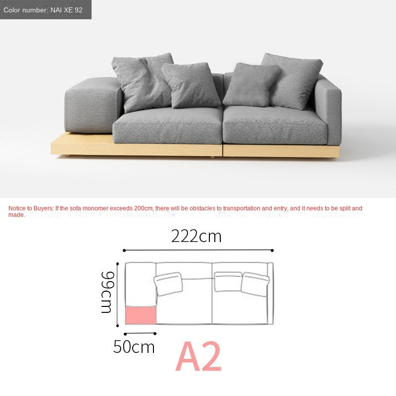 Fabric sofa Japanese style large apartment VillauType corner module combination sofa living room modern minimalist