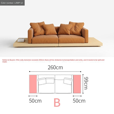 Fabric sofa Japanese style large apartment VillauType corner module combination sofa living room modern minimalist