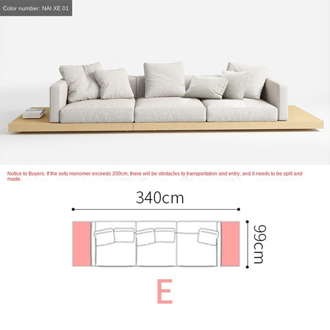 Fabric sofa Japanese style large apartment VillauType corner module combination sofa living room modern minimalist