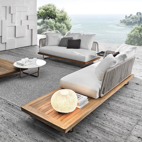 garden solid wood rattan sofa combination garden