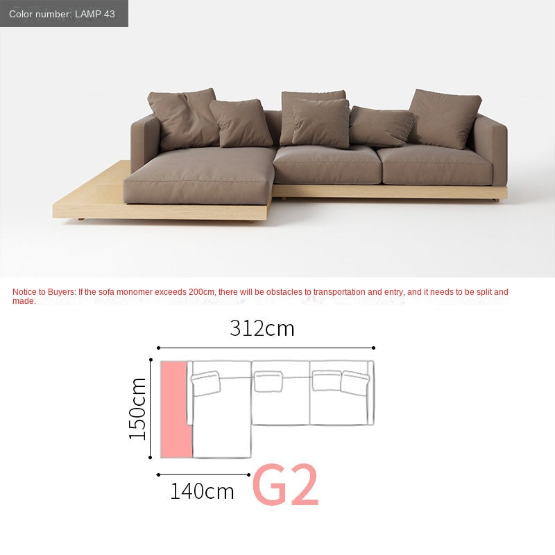 Fabric sofa Japanese style large apartment VillauType corner module combination sofa living room modern minimalist