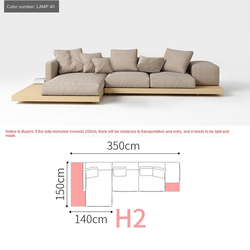 Fabric sofa Japanese style large apartment VillauType corner module combination sofa living room modern minimalist