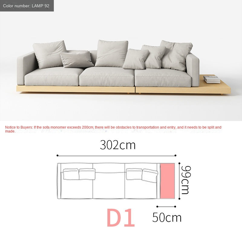 Fabric sofa Japanese style large apartment VillauType corner module combination sofa living room modern minimalist