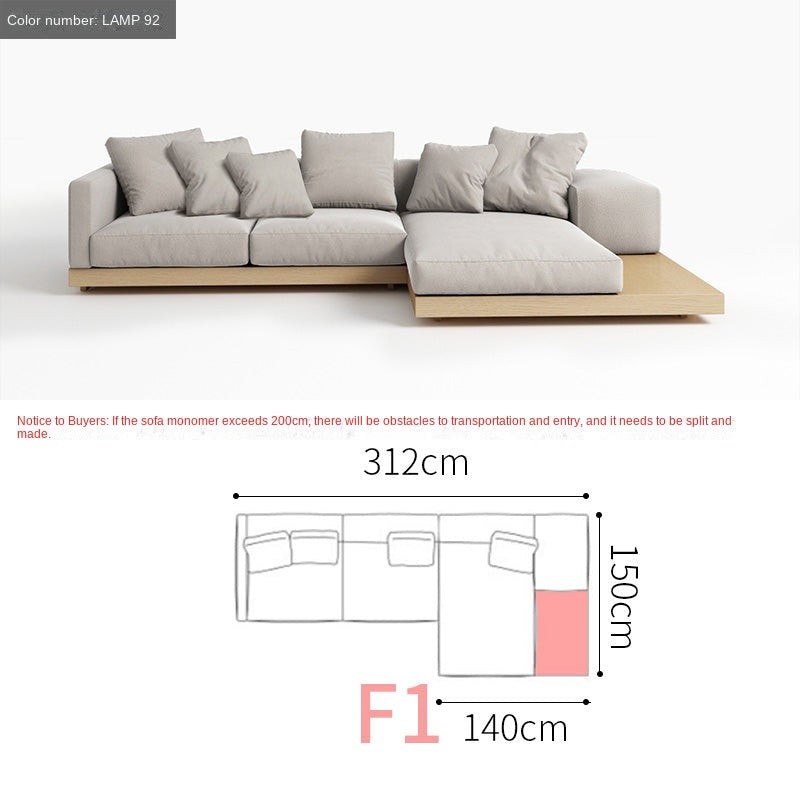 Fabric sofa Japanese style large apartment VillauType corner module combination sofa living room modern minimalist