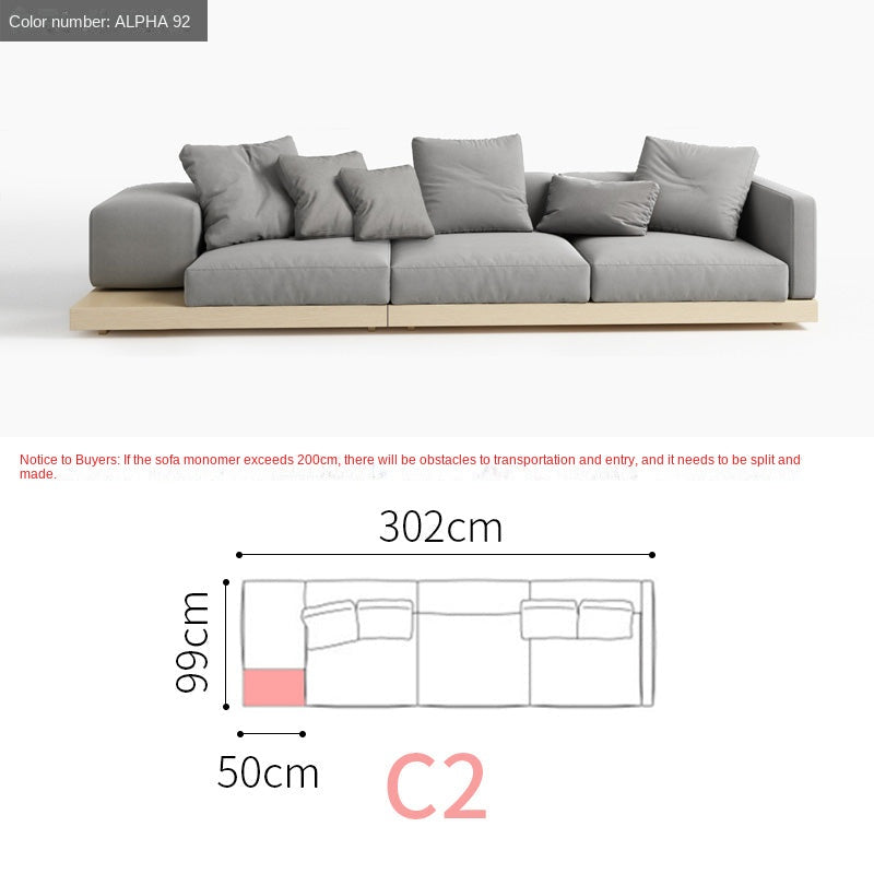 Fabric sofa Japanese style large apartment VillauType corner module combination sofa living room modern minimalist