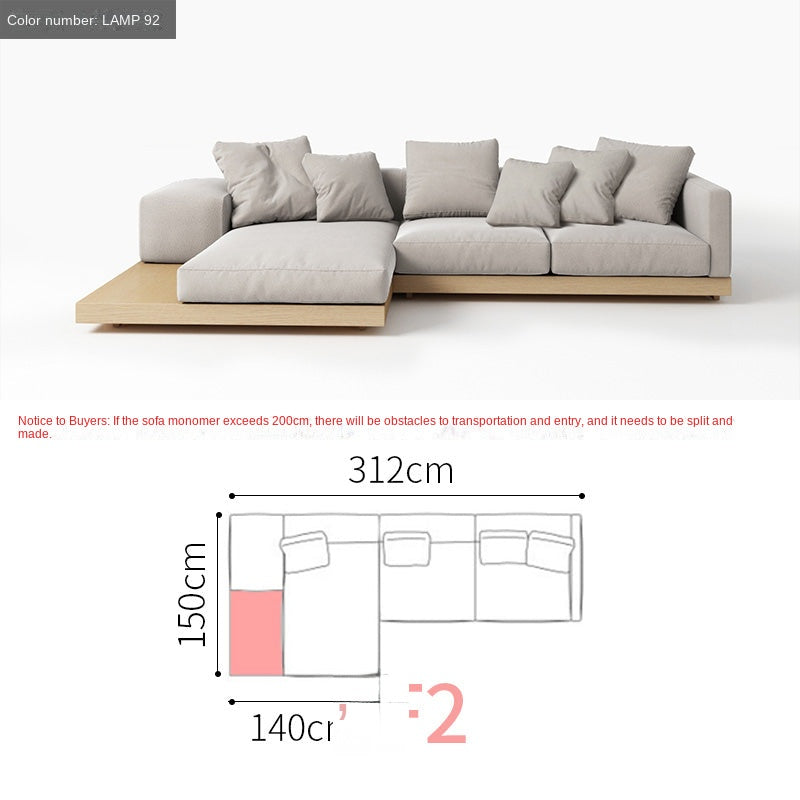 Fabric sofa Japanese style large apartment VillauType corner module combination sofa living room modern minimalist