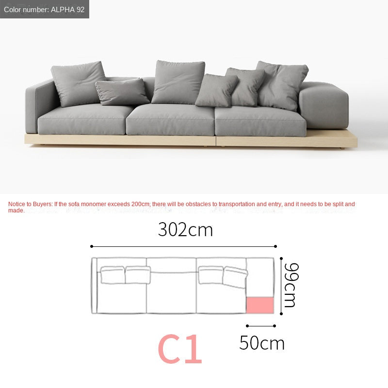 Fabric sofa Japanese style large apartment VillauType corner module combination sofa living room modern minimalist