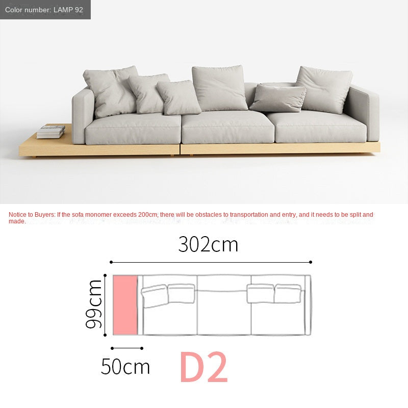 Fabric sofa Japanese style large apartment VillauType corner module combination sofa living room modern minimalist