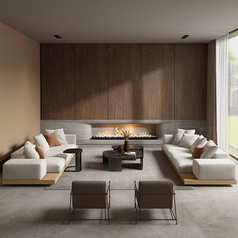 Fabric sofa Japanese style large apartment VillauType corner module combination sofa living room modern minimalist